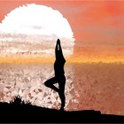 Yogahoudingen  urdhva dandasana (opwaartse stokhouding)