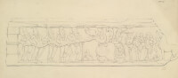 'Kurma-avatar. 'Het karnen van de kosmische oceaan.' Bas-reliëf in de tempel Nilkanth / Bron: Maisey, Frederick Charles (1825-1892), Wikimedia Commons (Publiek domein)