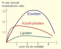 Ook de inhoud van je maaltijd kan invloed hebben op je BMR. / Bron: Pharmpedia.com (bewerkt), Wikimedia Commons (CC BY-2.5)