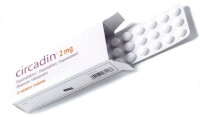 Voorbeeld 'Circadin 2mg' tabletten / Bron: Neurim Pharmaceuticals, Wikimedia Commons (CC BY-SA-3.0)