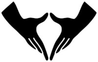 Symbolische handhouding van yoni mudra / Bron: AnonMoos, Wikimedia Commons (Publiek domein)