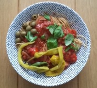 Spaghetti met tomatensaus en basilicum / Bron: Martin Sulman
