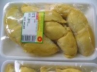 In Maleisië wordt durian voorverpakt verkocht / Bron: Yosri, Wikimedia Commons (GFDL)